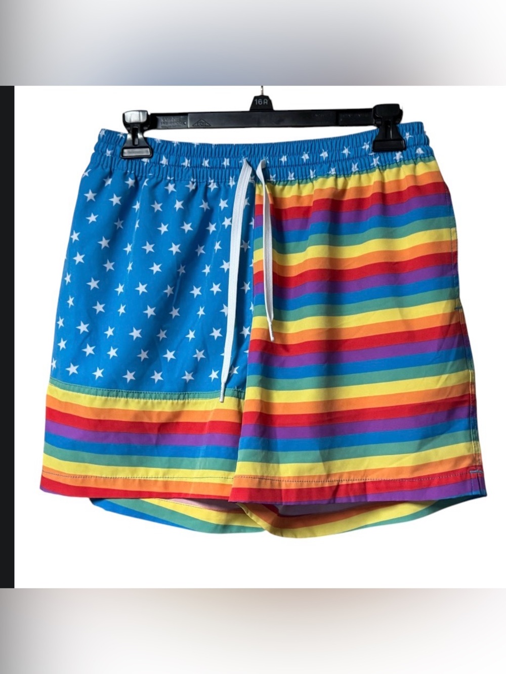 EUC Chubbies “Love is Love” Mens Swim Trunks Shortie 4 Inch Pride Rainbow Short